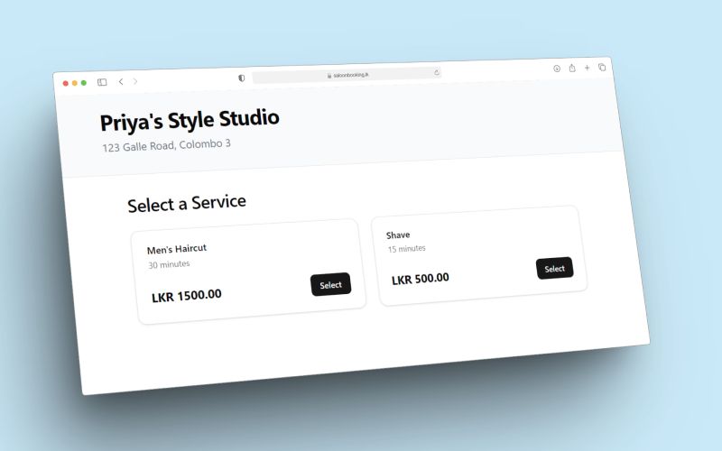 Effortless Salon Scheduler